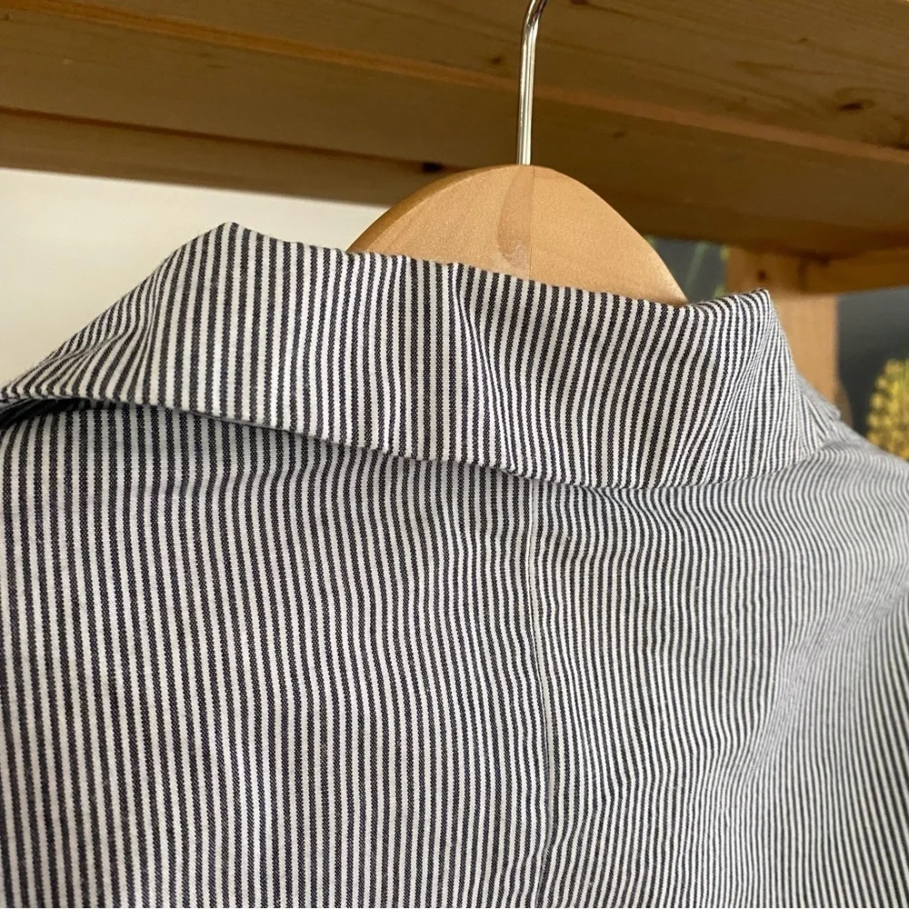 Diane von Furstenberg X Gap Kids Blue Striped Blazer with Patches Medium